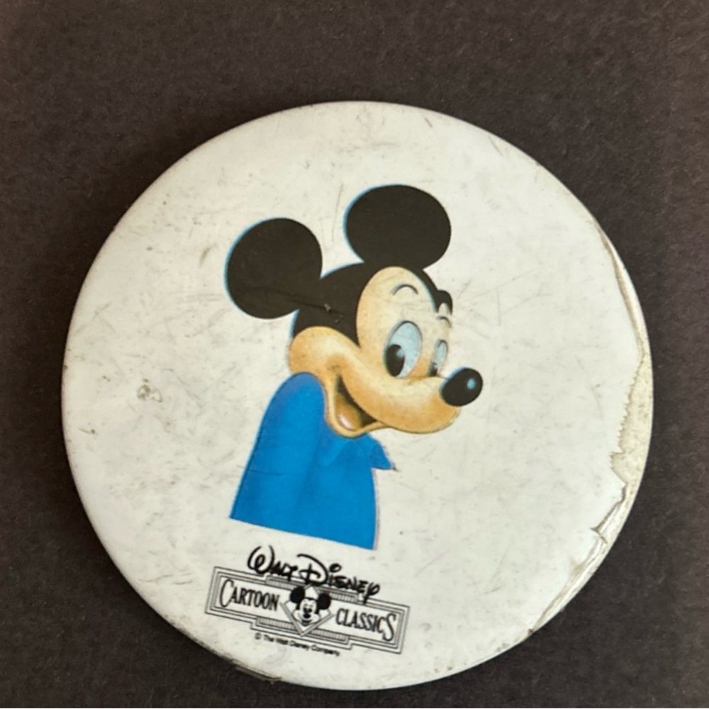 Disney Cartoon Classics Mickey Mouse Blue Button